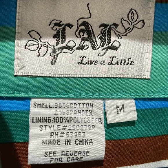 LAL Brand (Live A Little) Striped Dress/Coat, size M - Picture 2 of 8